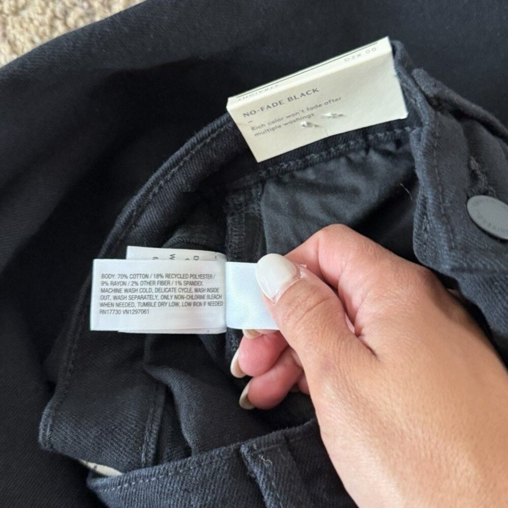 Universal Thread Highest Rise Straight Size 00 Black Jeans Women’s NWT Stretch - Picture 6 of 8
